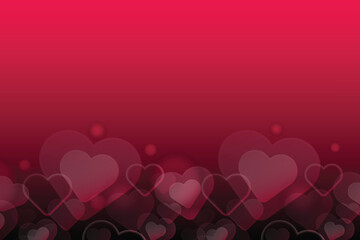 Bokeh blurred heart shape for valentines day background template