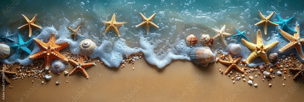 Wall mural Beach, Banner Image For Website, Background Pattern Seamless, Desktop Wallpaper