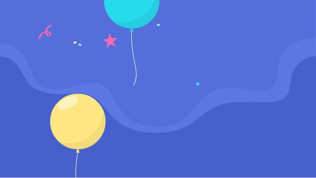 Fondo animado de globos para fiesta