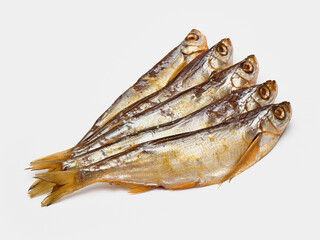 dried smelt dried isolate on a white background