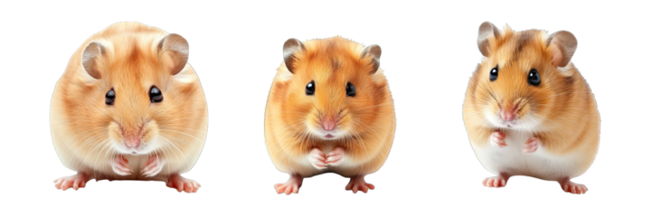 Collection of PNG. Hamster isolated on a transparent background.