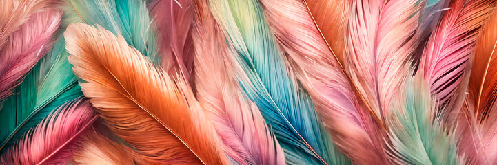 Background texture of drawn feathers. Selective focus.