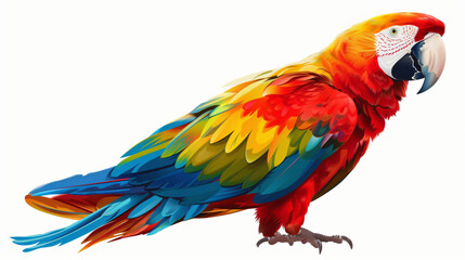 Macaw exotic tropical bird Beautiful parrot
