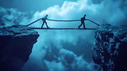 Fototapeta premium Collaborative Resilience: Navigating Business Challenges Through Support