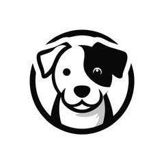 dog logo icon vector design white background