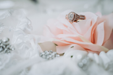 Wedding Ring  on Flower
