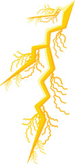 Sky lightning bolt icon cartoon vector. Warning charge. Flash storm