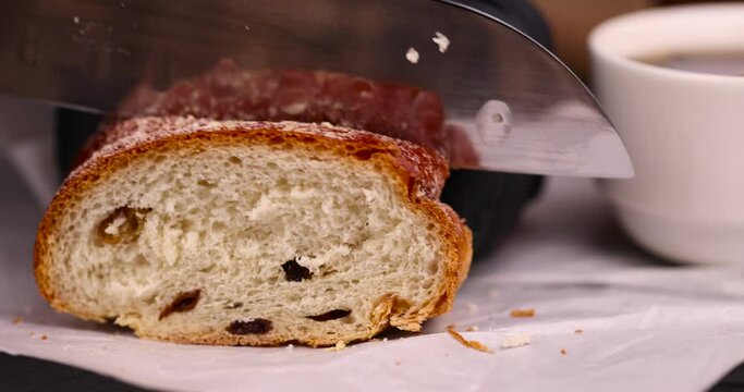 sweet loaf with yellow raisins, soft delicious and sweet bread with added raisins