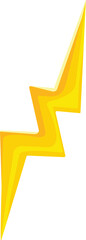 Flash power icon cartoon vector. Warning charge. Shock arrow