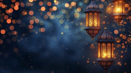 
beautiful holy month eid mubarak background with copy space