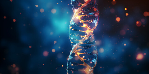 A close up of a dna strand with the word dna on it
 - obrazy, fototapety, plakaty
