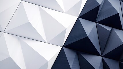 geometric background white and dark blue, monochromatic, elegant, photorealistic