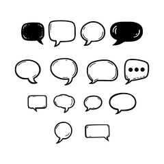 bubble speech balloon text set vector illustration template design