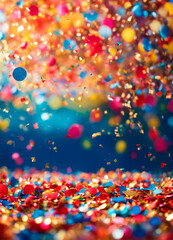 confetti on a festive background. Selective focus.