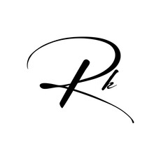 A hand-drawn signature logo design template	