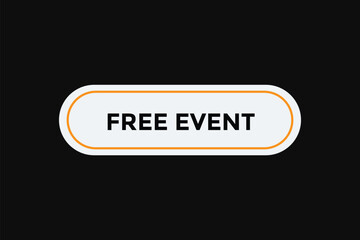 Free event button web banner templates. Vector Illustration