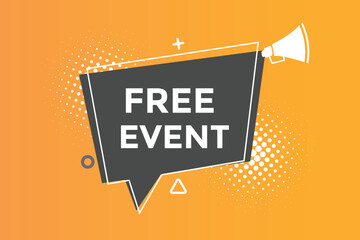 Free event button web banner templates. Vector Illustration
