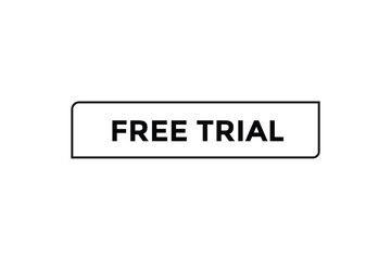 Free trial button web banner templates. Vector Illustration 
