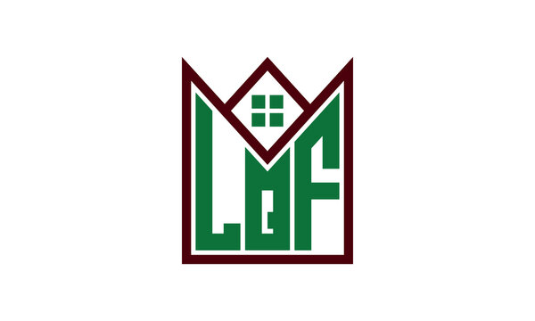 LQF initial letter real estate builders logo design vector. construction ,housing, home marker, property, building, apartment, flat, compartment, business, corporate, house rent, rental, commercial
