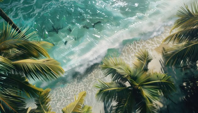Palm tree Arial view