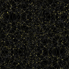 Illustration of Abstract  Sky Map. Constellations on Night Dark Background. 