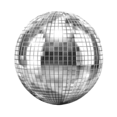 Fotobehang silver disco ball on a transparent background © Patrick