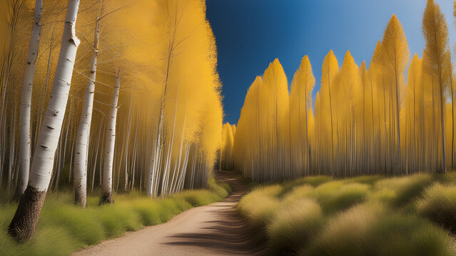 Photo of Pando (Populus tremuloides) Generative AI.