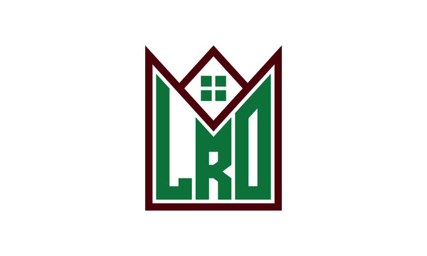 LRO initial letter real estate builders logo design vector. construction ,housing, home marker, property, building, apartment, flat, compartment, business, corporate, house rent, rental, commercial
