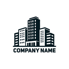Obraz premium building simple logo vector art
