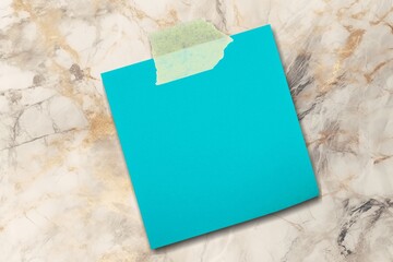 Blue note blank paper on the desk