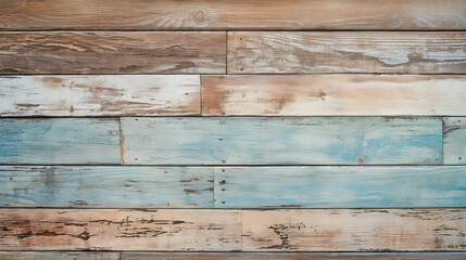 Naklejka premium A vintage beach wood background, the character and warmth of weathered wood surfaces in a timeless and classic composition Ai Generative