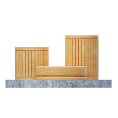 3D Podium Three Pieces Like Pillars