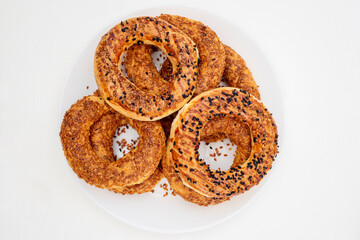 Traditional Turkish cuisine flavors. local name kandil simidi.​