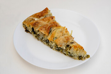 Turkish pastry with cheese and herbs