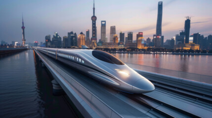 High-speed bullet train Сutting edge technology innovation enabled the development of fast and efficient rail transportation which is increasingly becoming a popular alternative to air and road travel