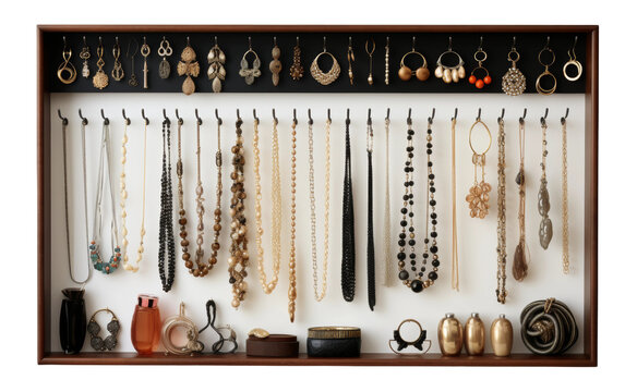 Modern Wall Jewelry Cabinet on white background