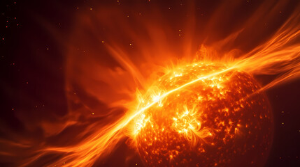 With explosive solar flares on the sun's surface