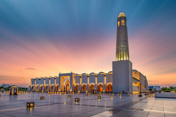 Qatar State Mosque. Imam Abul wahab Grand Mosque Doha Qatar