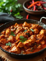 Savory chicken chuka with a kick of spice, inspired by Indian cuisine.