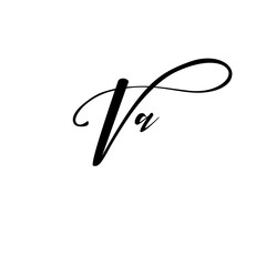 A hand-drawn signature logo design template