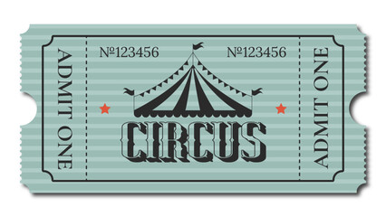 vintage/retro circus ticket vector