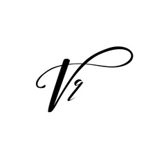 A hand-drawn signature logo design template
