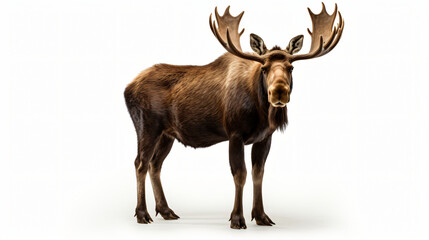 Moose isolated on a white background.