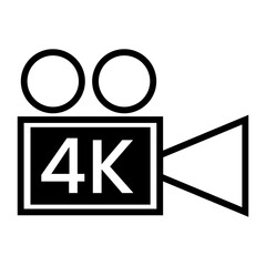 Vidio 4K High definition label. Camera interface