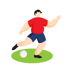 Illustration of a soccer player. cute character flat design