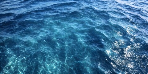 Fototapeta na wymiar Blue sea water texture. Water splashing in the deep sea.