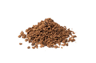 Chocolate Granola Pile Isolated, Cocoa Muesli Breakfast, Crunchy Cereals, Oatmeal Muesli