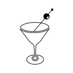 Martini Cocktail glass Vector icon Design