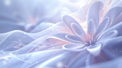 Daisy petals in winter's dance, showcasing wavy elegance, graced by cold snowflakes.