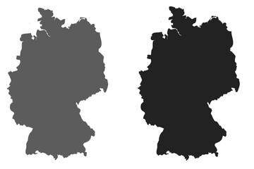 Obraz premium Federal Republic of Germany map Pro Vector. European German country icon. Vector map of the Germany.